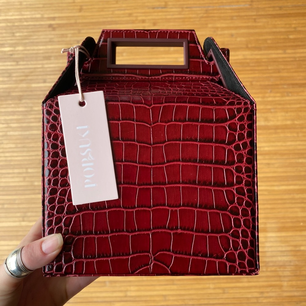Brand New Pop & Suki Take Out Bag - Noir Croc